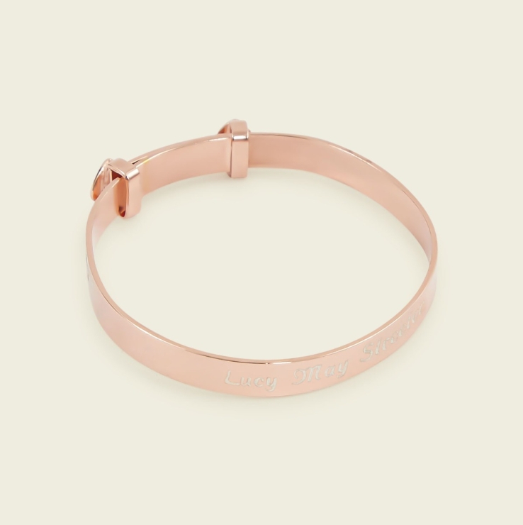 Personalized Rose Gold Engraved Baby Keepsake Bangle