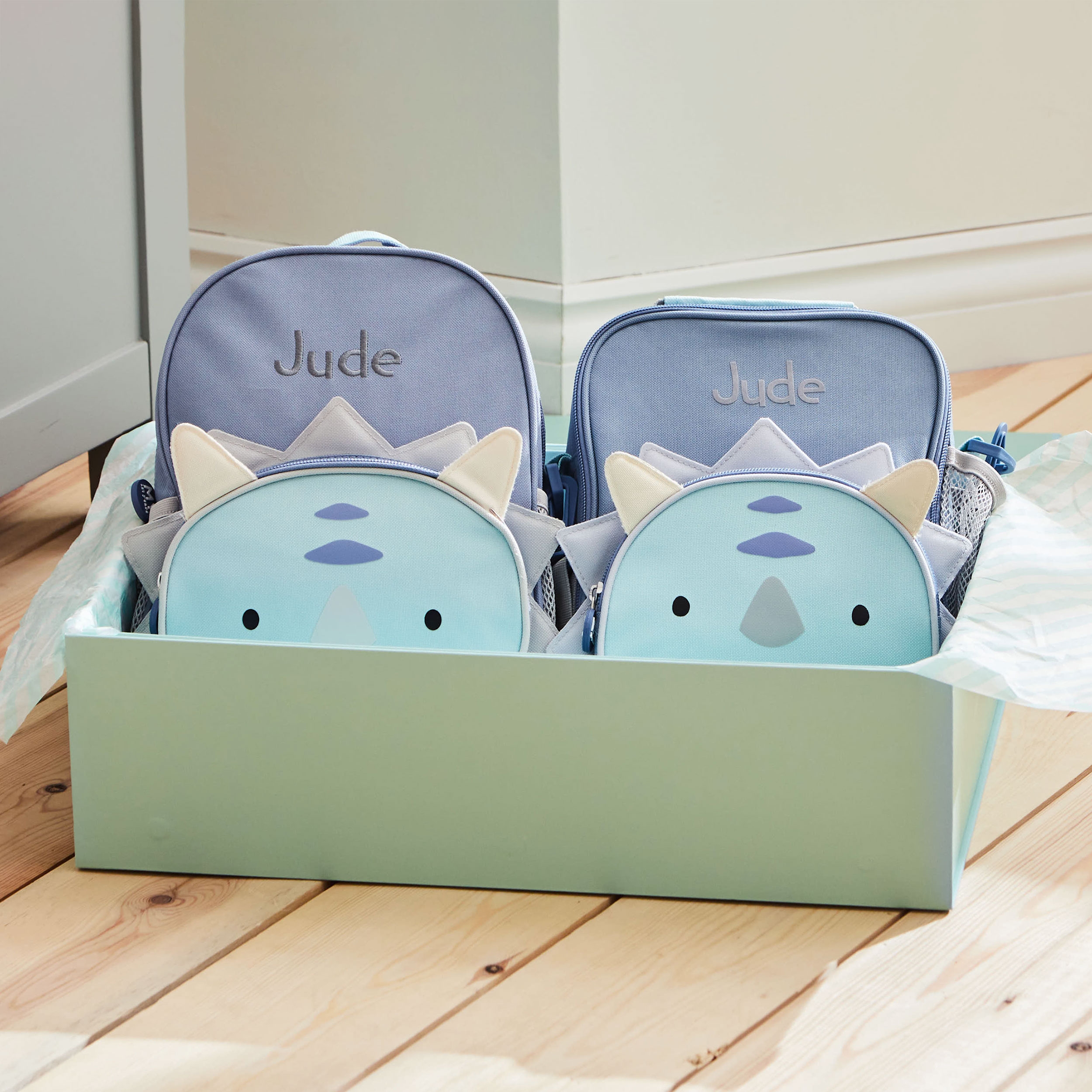 Personalized Dinosaur Backpack & Lunch Bag Gift Set Personalized Dinosaur Backpack & Lunch Bag Gift Set