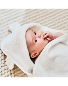 Personalized Small Ivory Hooded Bath Towel