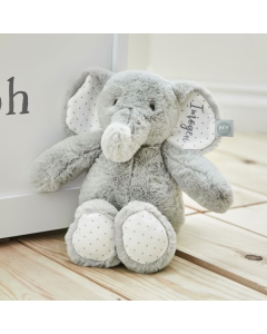 Personalised Light Grey Elephant Soft Toy