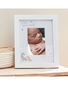 Personalized Giraffe Baby Announcement Photo Frame