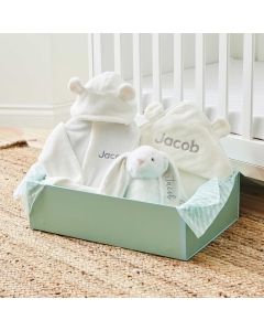 Personalised Ivory Splash, Snuggle & Cuddle Gift Set 