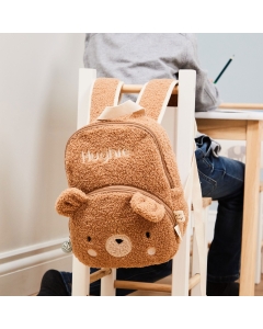 Personalised Fluffy Bear Character Mini Backpack