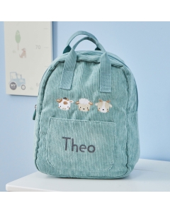 Personalized Sage Fun On The Farm Cord Mini Backpack