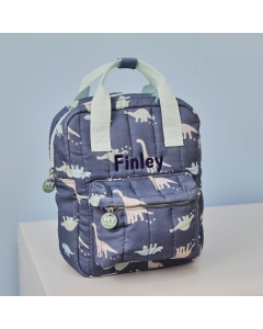 Personalized Quilted Dino All-Over Print Mini Backpack 