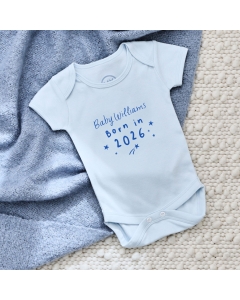 Personalised Born in 2026 Blue Bodysuit