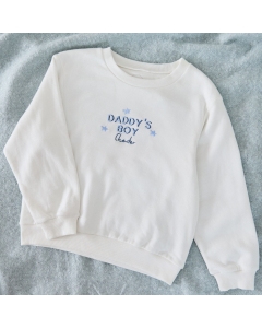 Personalised Daddy&rsquo;s Boy Ecru Sweatshirt