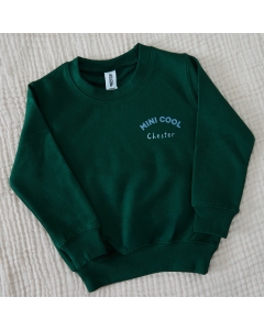Personalised Forest Green Kids Cool Club Sweatshirt