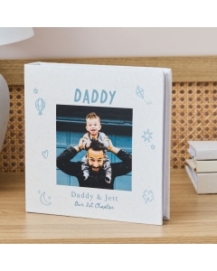 Personalised Daddy and Me Father&rsquo;s Day Linen Photo Album