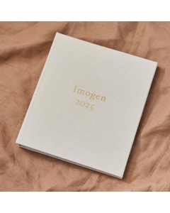 Personalized Linen Baby Journal Keepsake Book