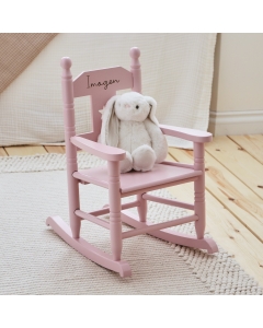 Personalised Pink Star Children's Rocking Chair FSC&reg;