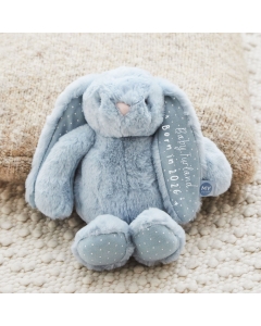 Personalised Born In 2026 Blue Bunny Soft Toy