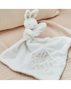 Personalised Born In 2026 Ivory Bunny Comforter
