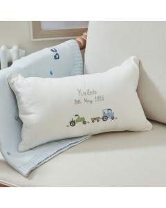Personalised On The Farm Embroidered Linen Cushion