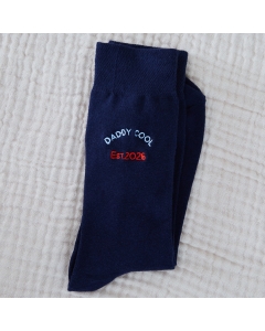 Personalised Daddy Cool Navy Socks
