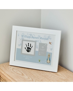 Personalised Peter Rabbit&trade; Blue Handprint Frame