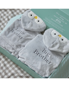Sibling Grey Penguin Robes Gift Set 