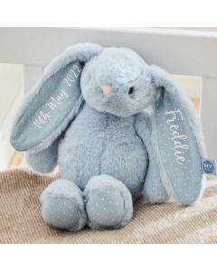 Personalized Blue Bunny Soft Toy