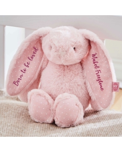 Personalized Pink Bunny Soft Toy