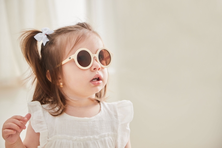 Personalised Cream Babiators Sunglasses with Bag