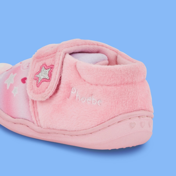 Personalised Pink Peppa Pig Slippers