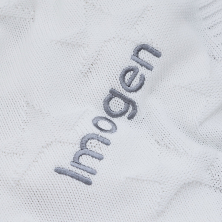 Personalised Ivory Star Jacquard Baby Blanket
