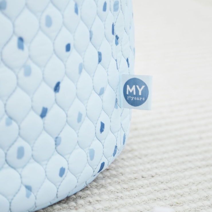 Personalized Large Blue Polka Dot Storage Bag