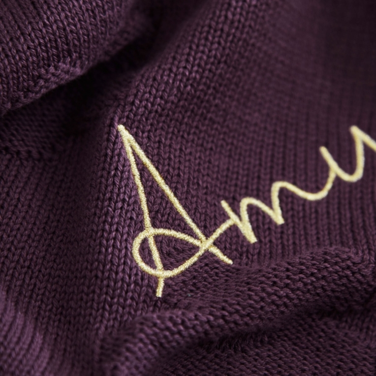 Personalised Plum Flower Jacquard Baby Blanket