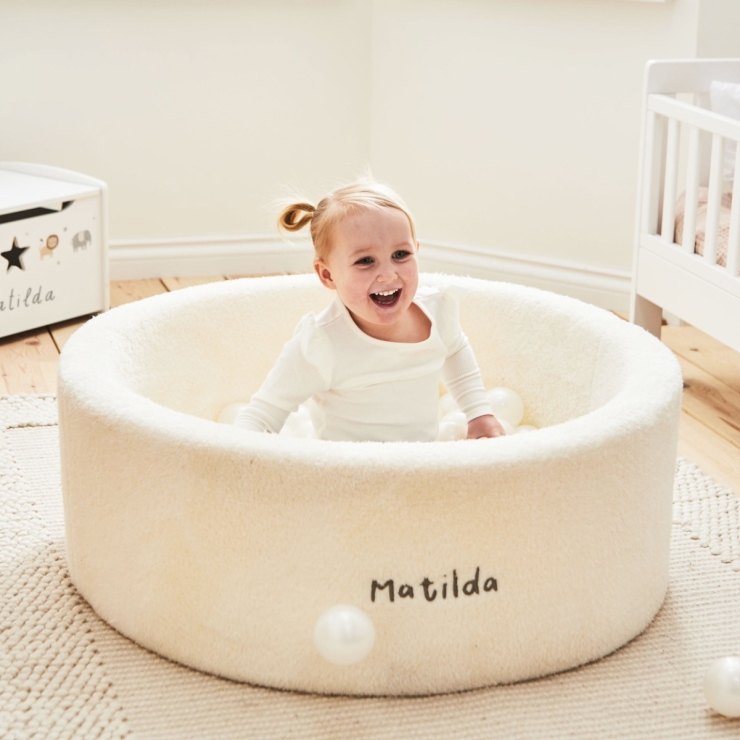 Personalised Cream Teddy Ball Pit