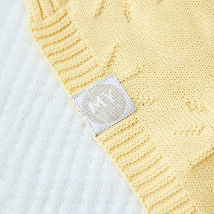 Personalized Sun Sunshine Yellow Jacquard Baby Blanket 