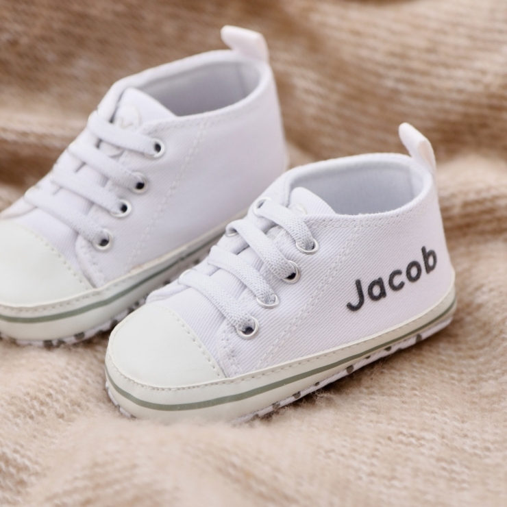 Personalized White High Tops Trainers