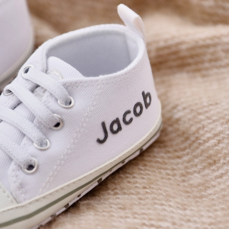 Personalized White High Tops Trainers