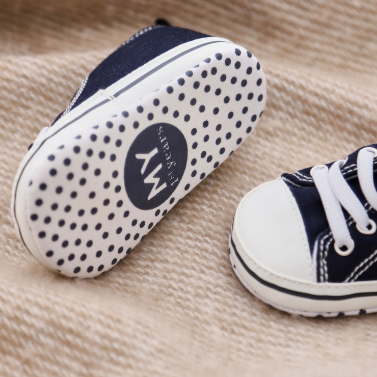 Personalized Navy Baby High Top Shoes