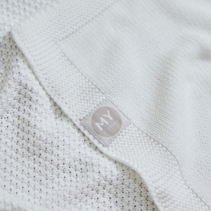 Personalised Fun On The Farm Ivory Knitted Shawl 