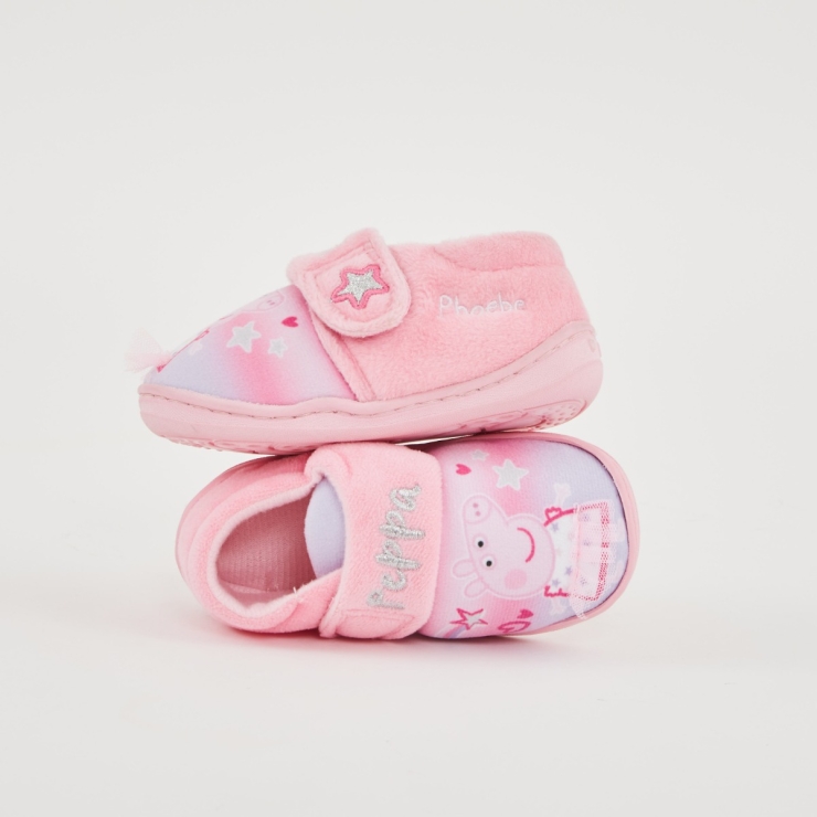 Personalised Pink Peppa Pig Slippers