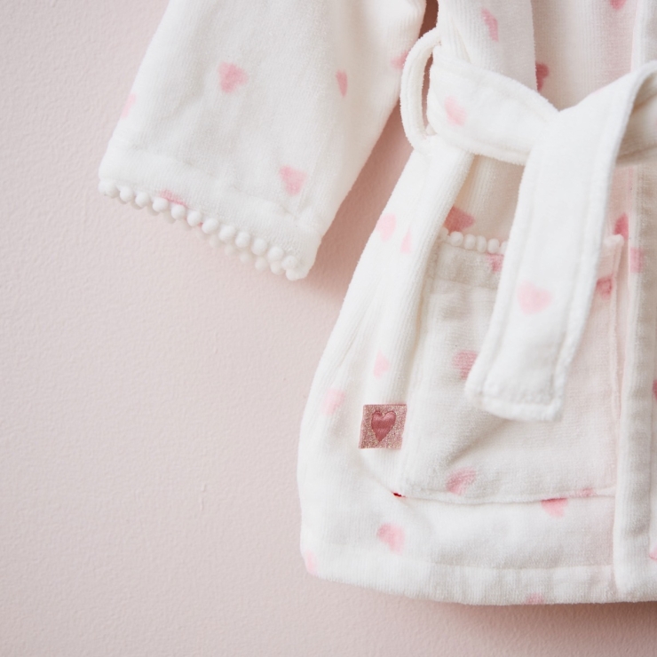 Personalised Heart Towelling Robe