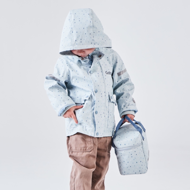 Personalized Blue Spot Print Raincoat