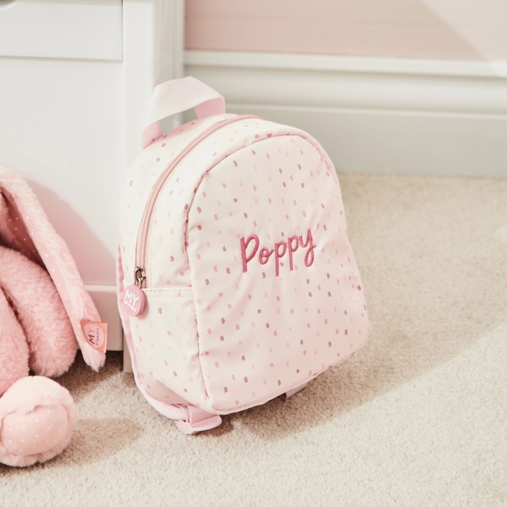 Personalized Pink Spot Tiny Backpack
