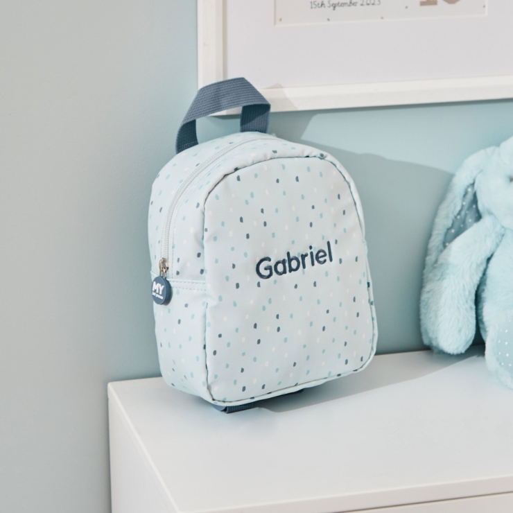 Personalized Blue Spot Tiny Backpack