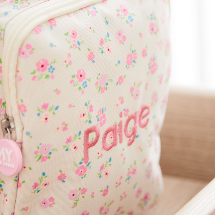 Personalized Ditsy Print Medium Backpack