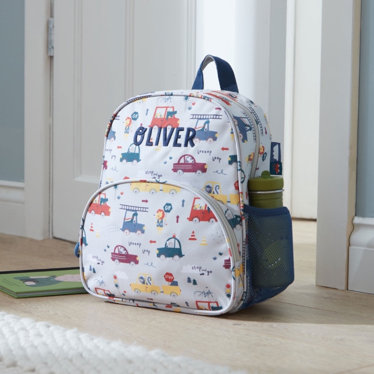 Personalized Transport Print Medium Backpack