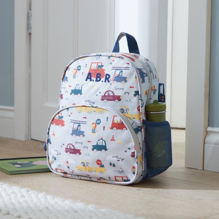 Personalized Transport Print Medium Backpack