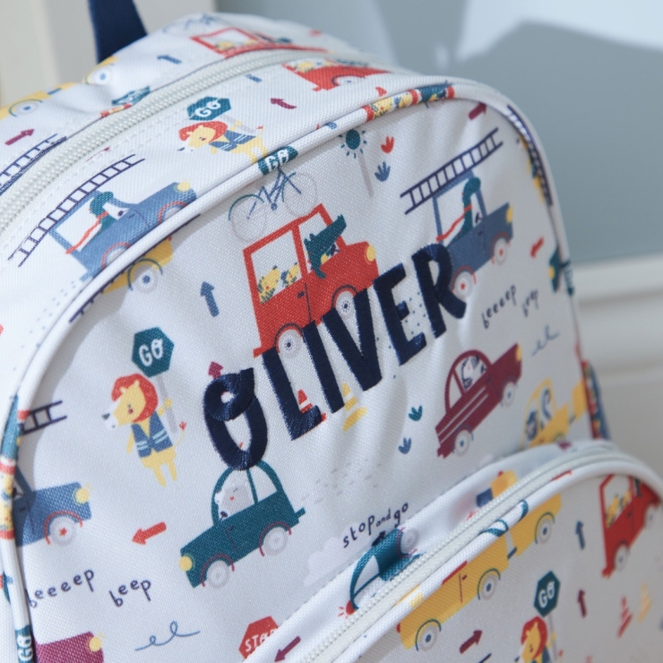 Personalized Transport Print Medium Backpack