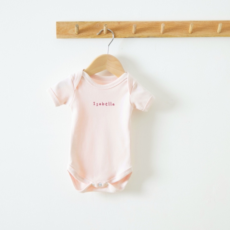Personalised Pink Bodysuit