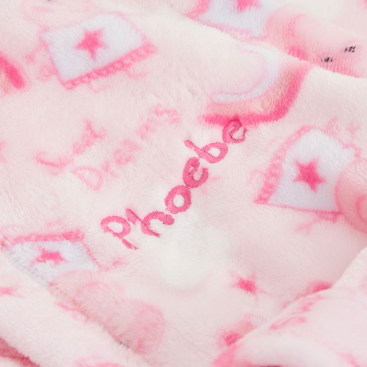 Personalised Pink Peppa Pig Fleece Robe