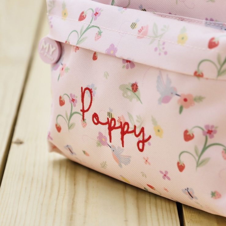 Personalized Grab Handle Fruit Print Mini Backpack