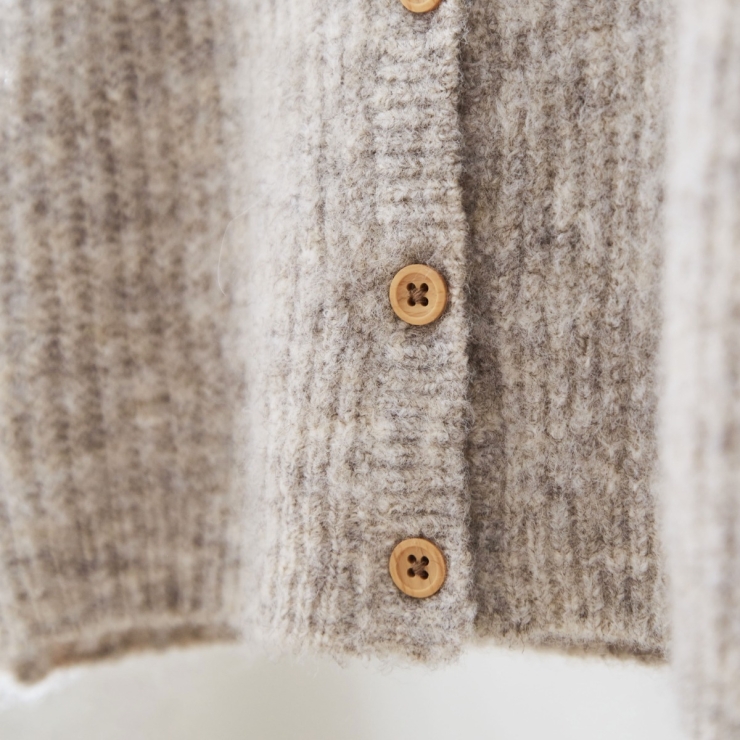 Personalised Kids' Taupe Knitted Cardigan by Name It
