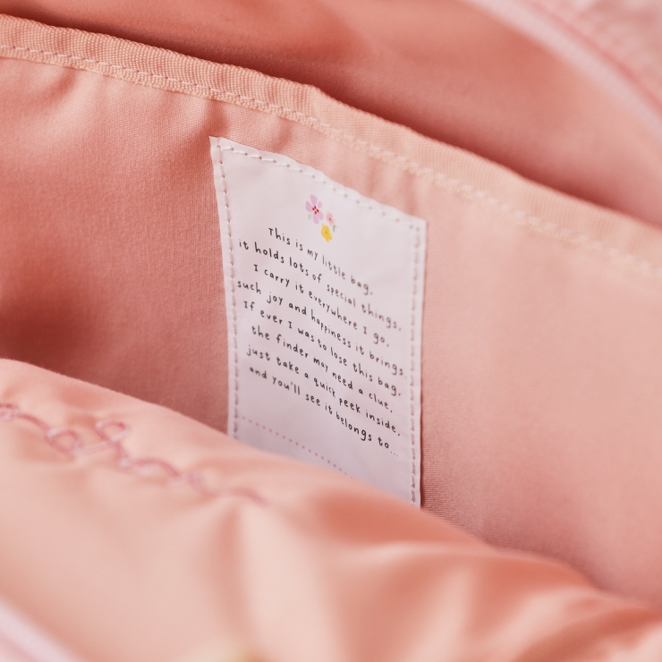 Personalized Pink Quilted Medium Backpack