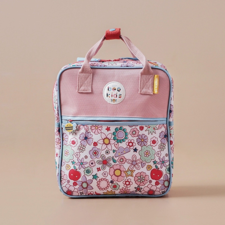 Personalised Just Bee Kids Retro Floral Backpack