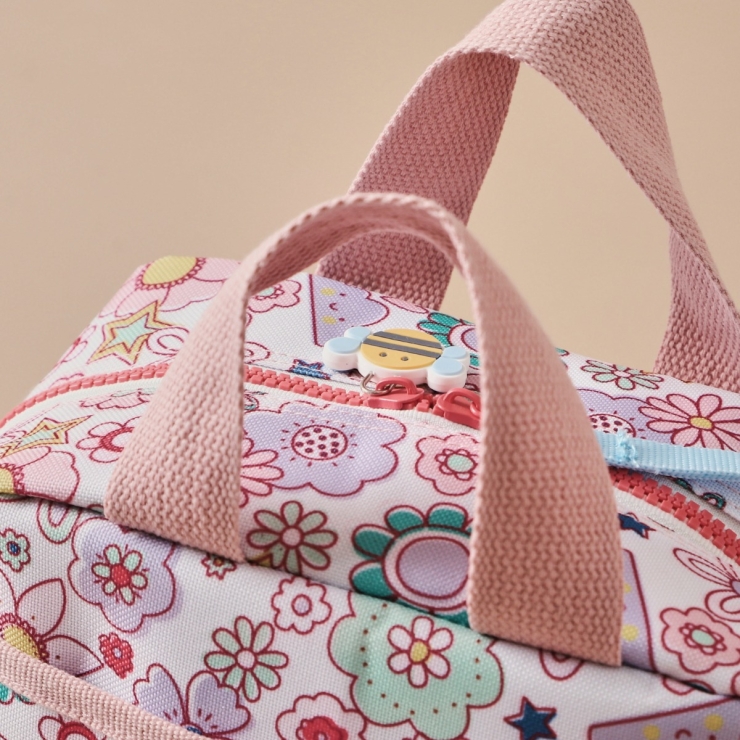 Personalised Just Bee Kids Retro Floral Lunch Bag